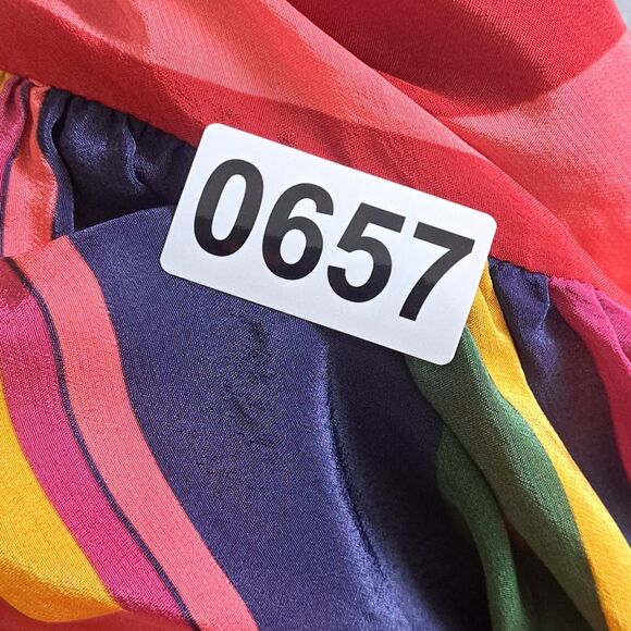 Farm Rio Mixed Stripes Strapless Maxi Dress Women’s Size Medium Multi-Color - Picture 12 of 12